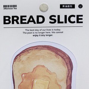 Bread slice with margarine or butter sticky note memo pad